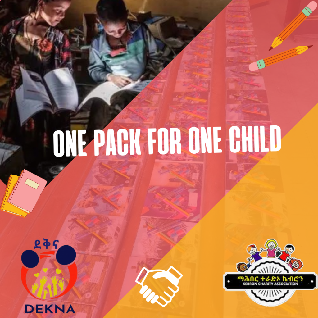 DEKNA Foundation and Kebron Charity Association Team Up for the “One Pack for One Child” Campaign in Tigray